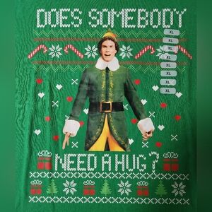 "Elf" Does Somebody Need A Hug Christmas T Shirt in Green (XL)
